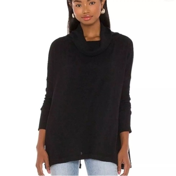 Free People Juicy Thermal Waffle Long Sleeve Tunic Black Sz XS, S, M $88 Retail - Picture 6 of 9